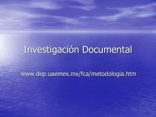 investigaci n documental