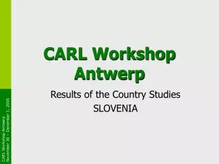 CARL Workshop Antwerp