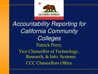 Accountability Reporting for California Community Colleges