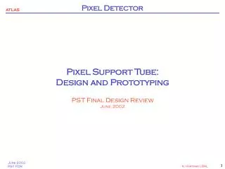 Pixel Support Tube: Design and Prototyping PST Final Design Review June 2002