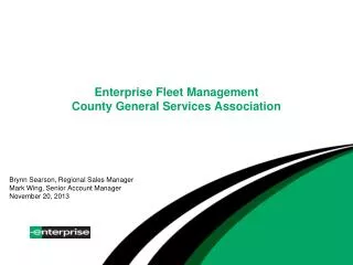 Enterprise Fleet Management County General Services Association