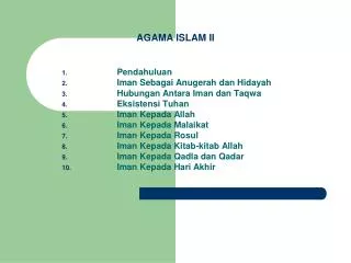 agama islam ii