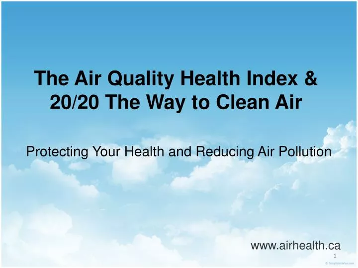 the air quality health index 20 20 the way to clean air