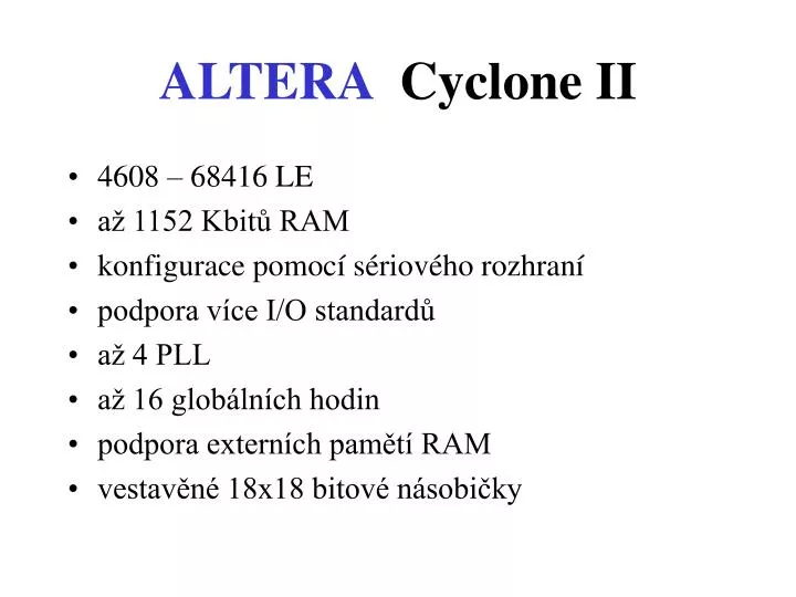 altera cyclone ii