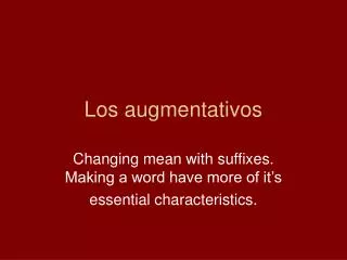 Los augmentativos