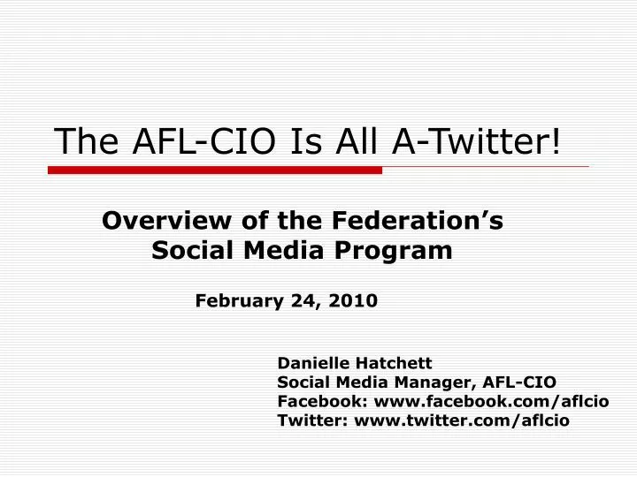 the afl cio is all a twitter