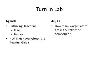 turn in lab