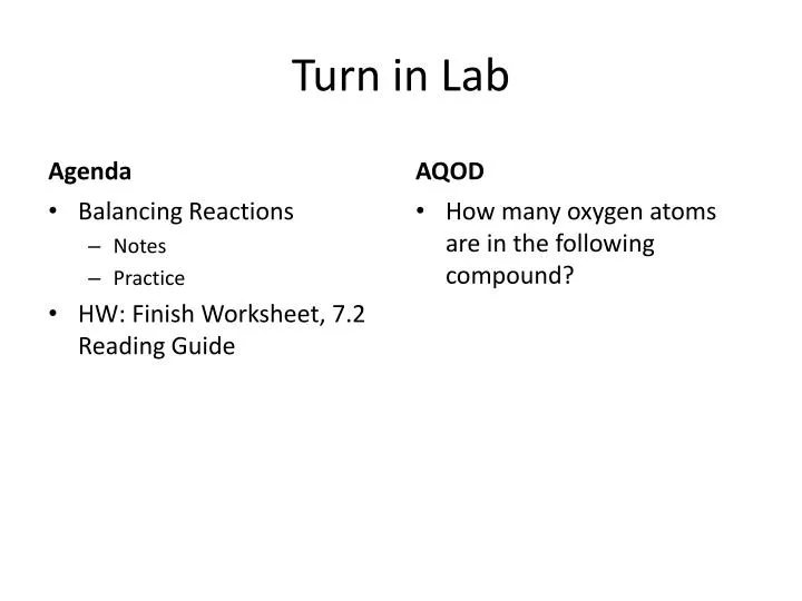 turn in lab