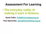 Assessment For Learning - slide 1