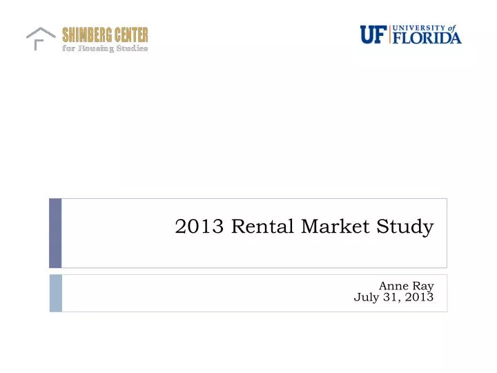 2013 rental market study