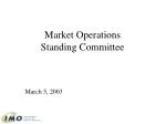 Market Operations Standing Committee