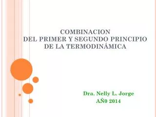 combinacion del primer y segundo principio de la termodin mica