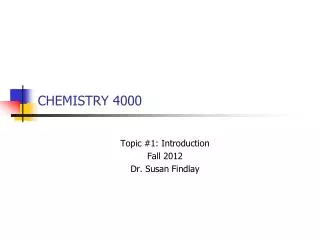 CHEMISTRY 4000