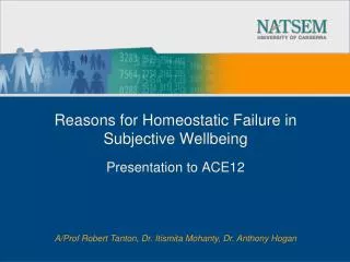 Reasons for Homeostatic Failure in Subjective Wellbeing