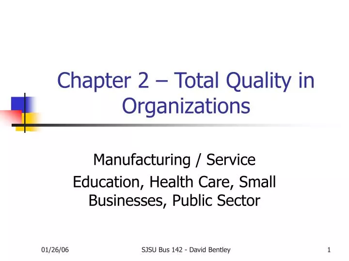 chapter 2 total quality in organizations