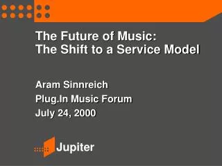 The Future of Music: The Shift to a Service Model