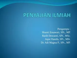 penyajian ilmiah