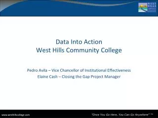 Data Into Action West Hills Community College