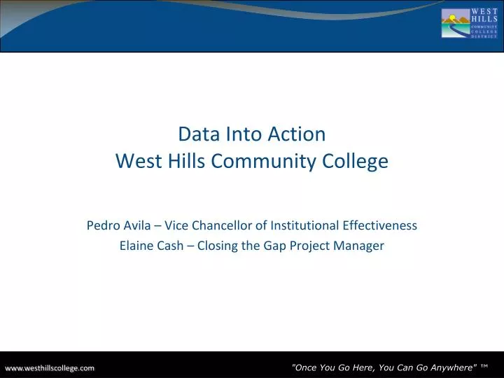 data into action west hills community college