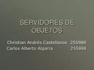 servidores de objetos