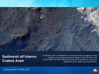 sedimenti all interno cratere aram