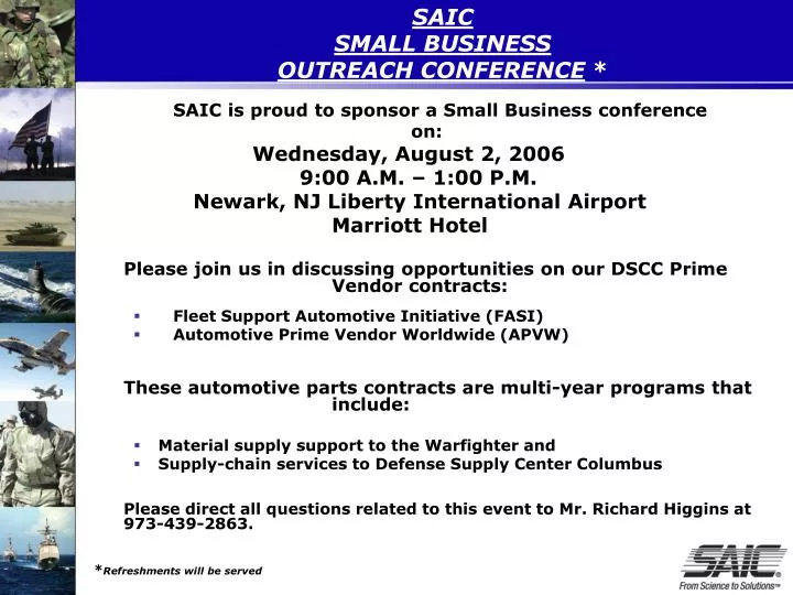 saic small business outreach conference