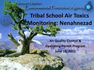 Tribal School Air Toxics Monitoring: Nenahnezad