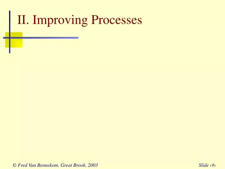 ii improving processes