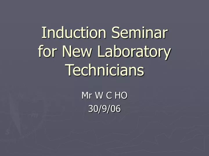 induction seminar for new laboratory technicians