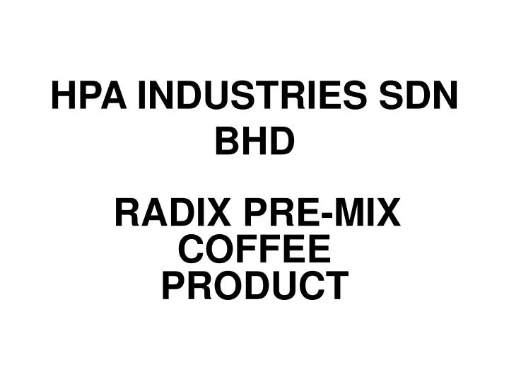 hpa industries sdn bhd