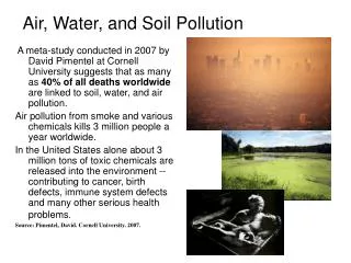 Air, Water, and Soil Pollution