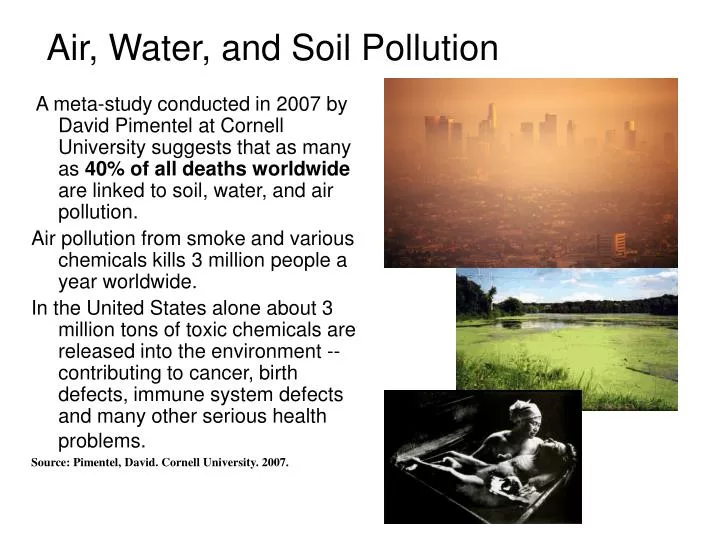 air water and soil pollution