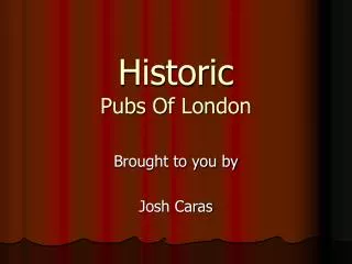 Historic Pubs Of London