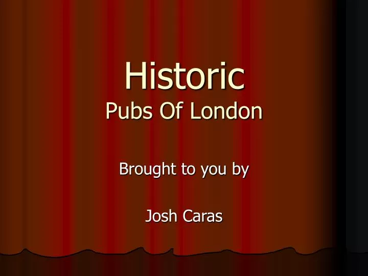 historic pubs of london