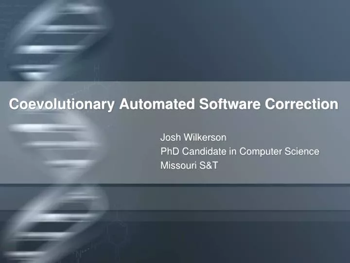 coevolutionary automated software correction