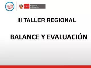 iii taller regional