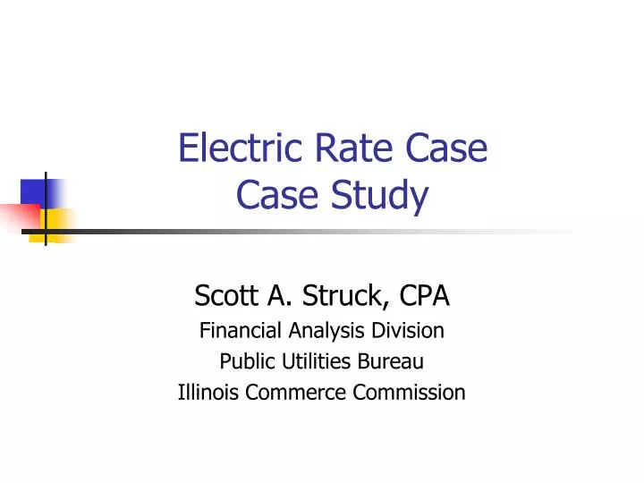 electric rate case case study