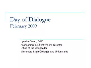 Day of Dialogue February 2009