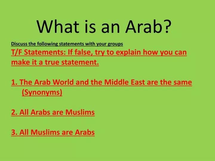what is an arab