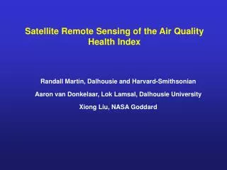 Satellite Remote Sensing of the Air Quality Health Index
