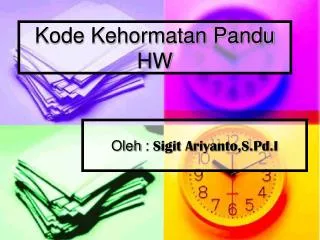 kode kehormatan pandu hw