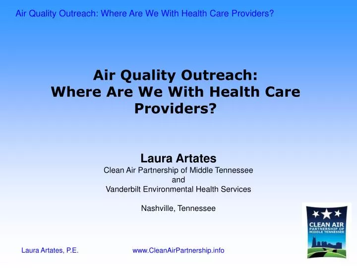 air quality outreach where are we with health care providers