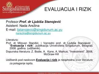 evaluacija i rizik