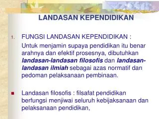 landasan kependidikan