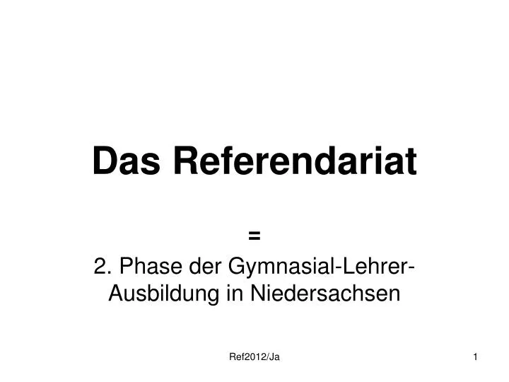 das referendariat