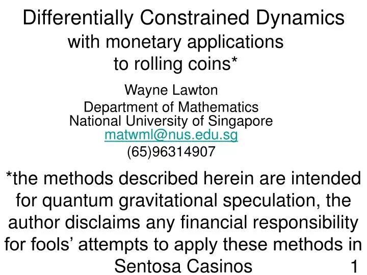 differentially constrained dynamics