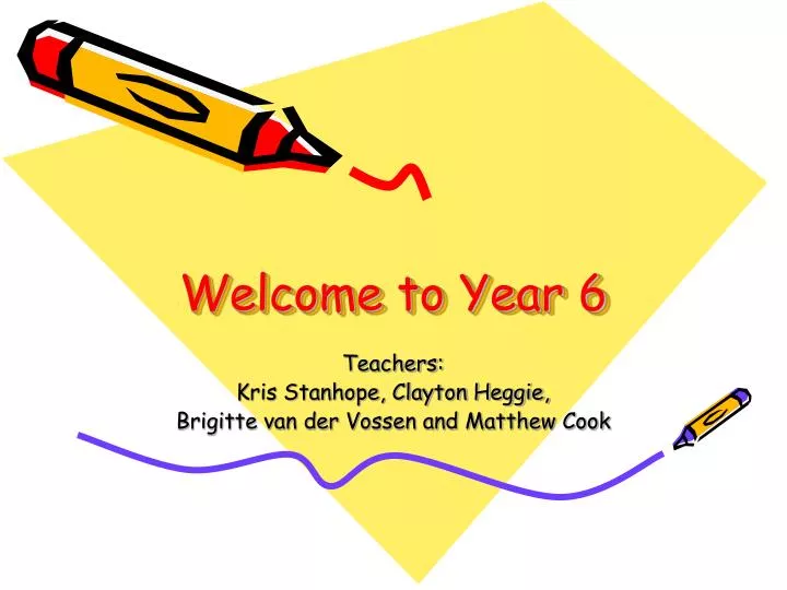 welcome to year 6