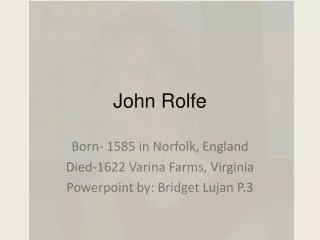 John Rolfe