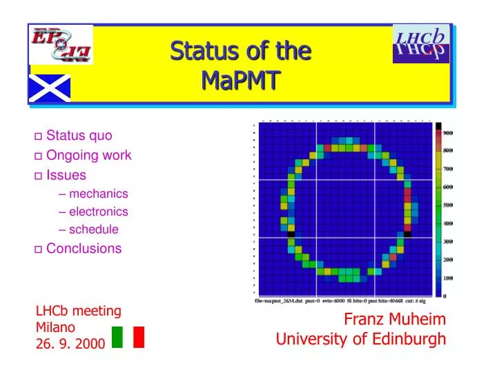 status of the mapmt