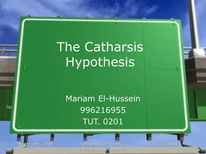 the catharsis hypothesis